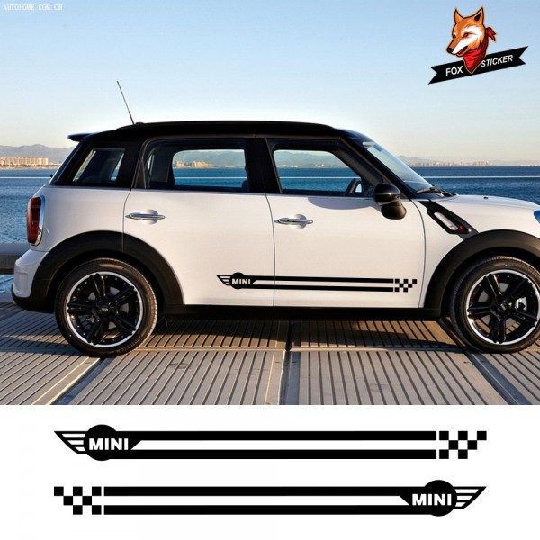 Car Door Side Skirt Body Waist Strip Decal Sticker Countryman Accessories For MINI Cooper One S JCW R50 R55 R56 R57 F54 F55 F60